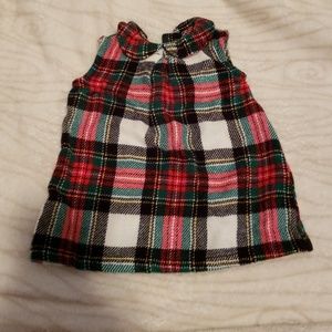 Carter's plaid newborn top/dress